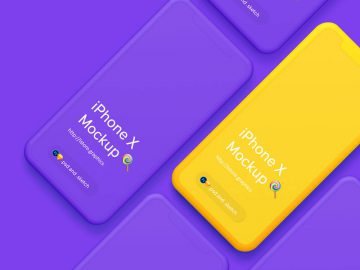موکاپ PSD آیفون 12 شناور